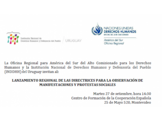 Lanzamiento Regional de las Directrices para la Observación de Manifestaciones y Protestas Sociales